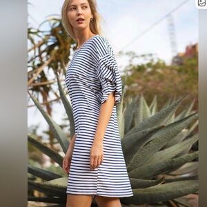 Anthropologie Black and White Striped Dress